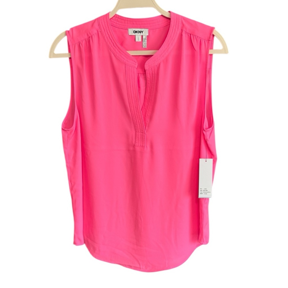 #294 DKNY Women's Pink Sleeveless Top